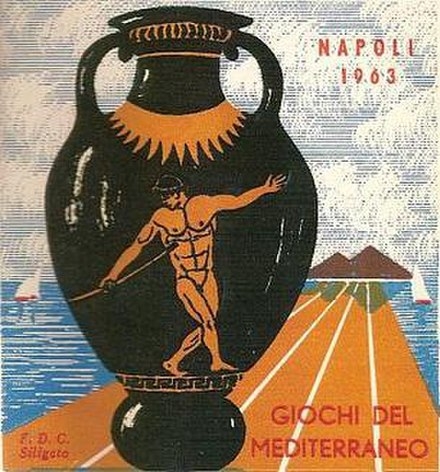 Logo oficial de los IV Juegos de Mediterráneo | Nápoles 1963